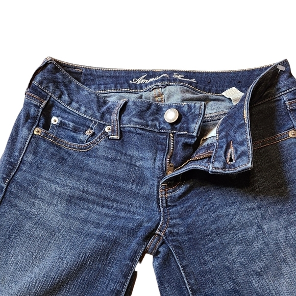 American Eagle  Stretch boy fit Regular straight leg mid rise denim jeans - Picture 9 of 10